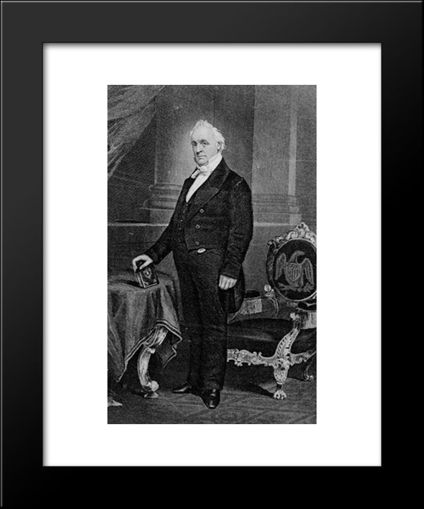 Buchanon [Sic.] [President James Buchanan 20x24 Black Modern Wood Framed Art Print Poster by Library of Congress