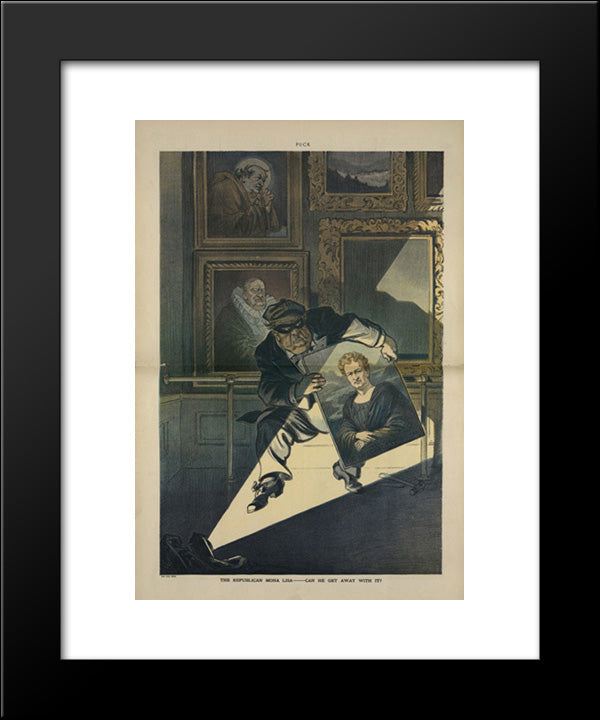 The Republican Mona Lisa - Can He Get Away With It? 20x24 Black Modern Wood Framed Art Print Poster by Library of Congress