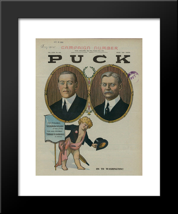 On To Washington! 20x24 Black Modern Wood Framed Art Print Poster by Library of Congress