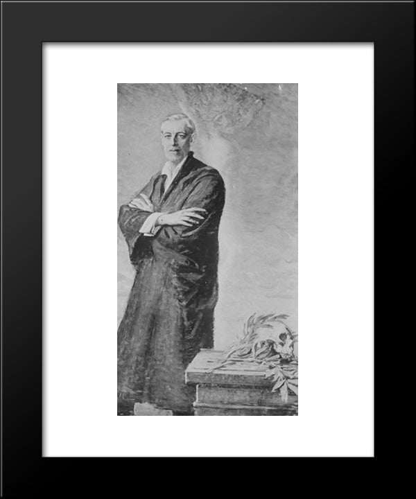 President Woodrow Wilson 20x24 Black Modern Wood Framed Art Print Poster by Library of Congress