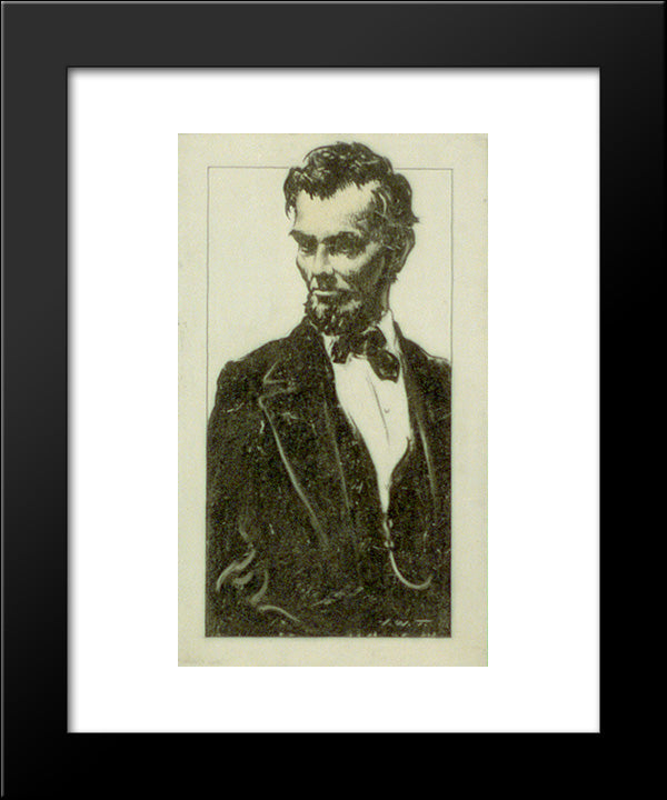 Abraham Lincoln 20x24 Black Modern Wood Framed Art Print Poster by Library of Congress