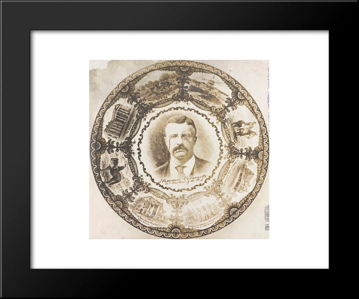 Theodore Roosevelt, 26Th President Of The U.S. 20x24 Black Modern Wood Framed Art Print Poster by Library of Congress