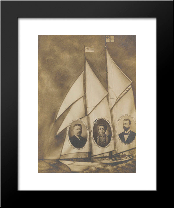 Souvenir Of The Christening Of The German Emperors Yacht Meteor 20x24 Black Modern Wood Framed Art Print Poster by Library of Congress