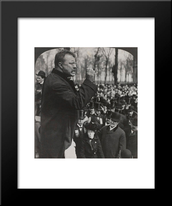 President Roosevelt At Evanston 20x24 Black Modern Wood Framed Art Print Poster by Library of Congress