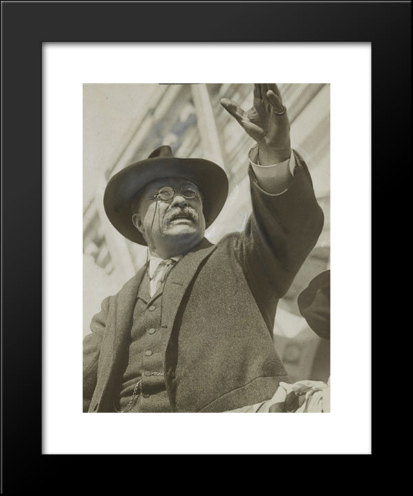 Col. Theodore Roosevelt In Hackensack, N.J. 20x24 Black Modern Wood Framed Art Print Poster by Library of Congress