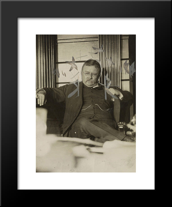 Roosevelt Takes Stand At Barnes-Roosevelt Trial. April 20 Colonel Roosevelt On The Stand. 20x24 Black Modern Wood Framed Art Print Poster by Library of Congress