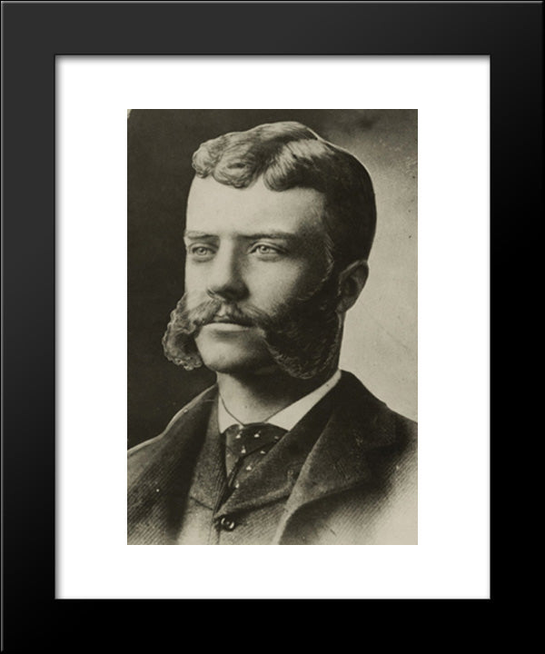 Theodore Roosevelt When He Was Affiliated With Washington [??] In 1882 20x24 Black Modern Wood Framed Art Print Poster by Library of Congress