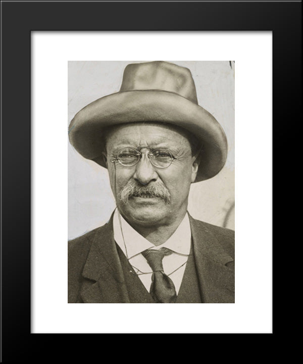 Theodore Roosevelt, Three-Quarter Length Portrait, Facing Front 20x24 Black Modern Wood Framed Art Print Poster by Library of Congress