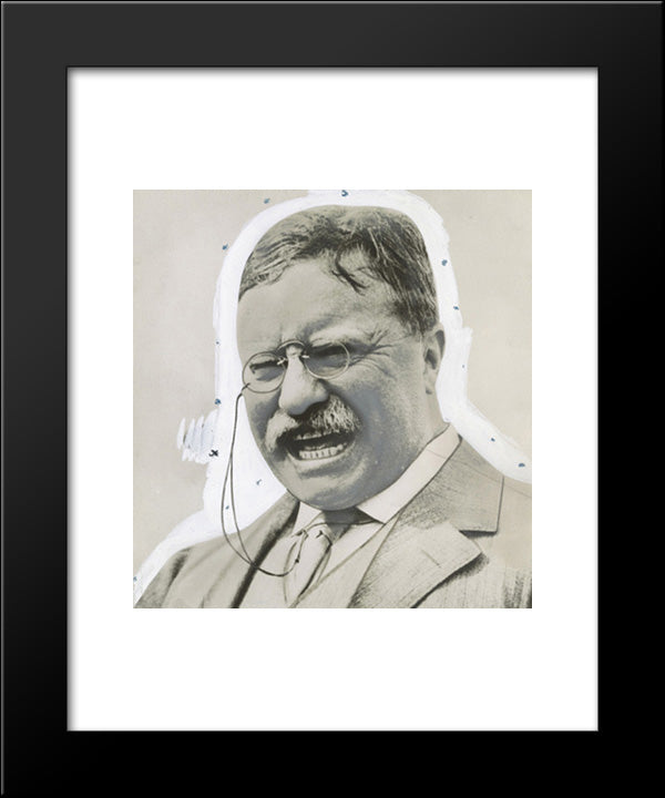Theodore Roosevelt Principles He Championed Will Stand For Centuries. 20x24 Black Modern Wood Framed Art Print Poster by Library of Congress