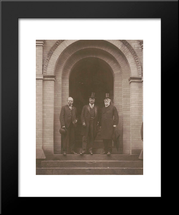 Three Old Friends. President Roosevelt, Bishop Vincent And Jacob Riis Taken At Chautauqua Ny, August 11Th 1905 20x24 Black Modern Wood Framed Art Print Poster by Library of Congress