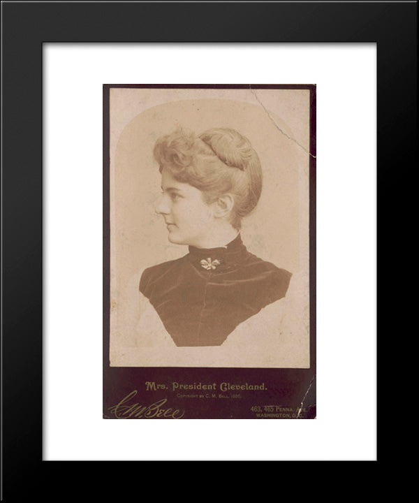 Mrs. President Cleveland 20x24 Black Modern Wood Framed Art Print Poster by Library of Congress