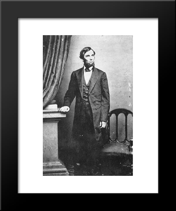President Abraham Lincoln, Full-Length Portrait, Standing 20x24 Black Modern Wood Framed Art Print Poster by Library of Congress