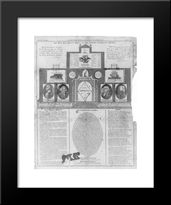 The First Great Western Empire: Or, The United States Of America 20x24 Black Modern Wood Framed Art Print Poster by Library of Congress