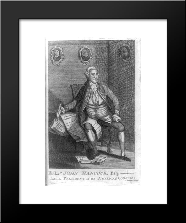 His Excy. John Hancock, Esqr., Late President Of The American Congress 20x24 Black Modern Wood Framed Art Print Poster by Library of Congress