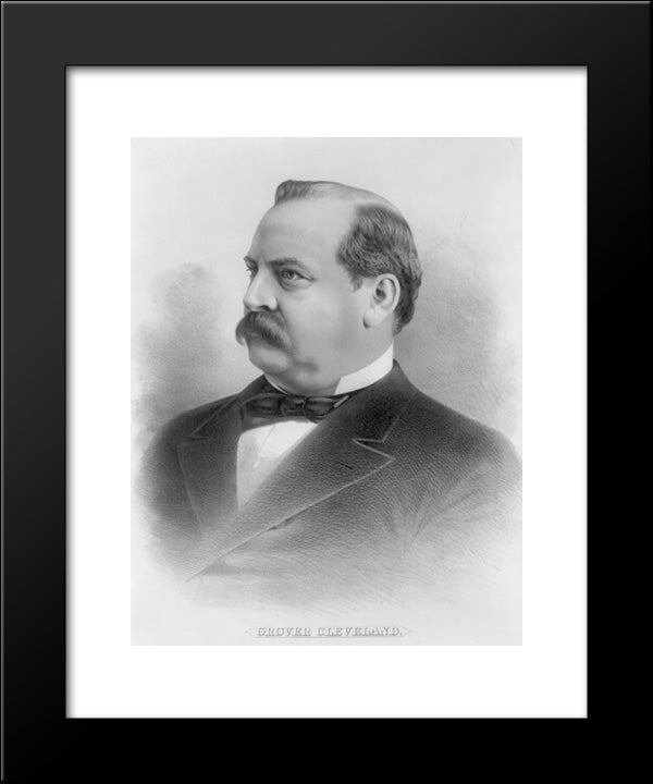 Grover Cleveland 20x24 Black Modern Wood Framed Art Print Poster by Library of Congress