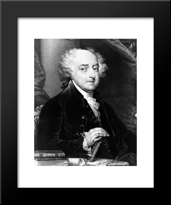 John Adams, Second President Of The United States 20x24 Black Modern Wood Framed Art Print Poster by Library of Congress