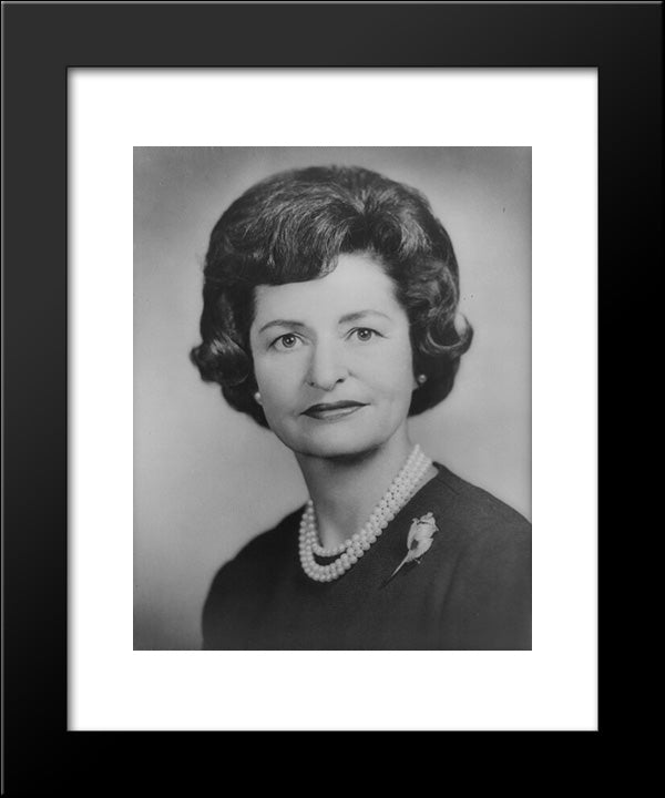 Lady Bird Johnson 20x24 Black Modern Wood Framed Art Print Poster by Library of Congress