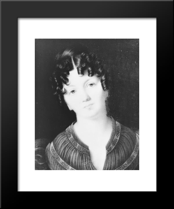 Eliza Monroe Hay, Daughter Of President James Monroe, Head-And-Shoulder Portrait, Head Tilted Left, Facing Front 20x24 Black Modern Wood Framed Art Print Poster by Library of Congress