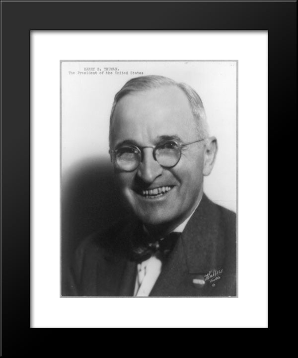 Harry S. Truman, The President Of The United States 20x24 Black Modern Wood Framed Art Print Poster by Library of Congress