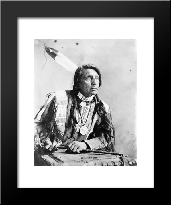 Chief Red Shirt 20x24 Black Modern Wood Framed Art Print Poster by Library of Congress