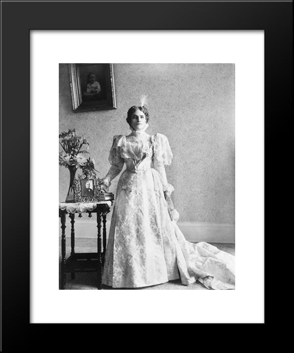 Portrait Of Mrs. Mckinley, No. 3 20x24 Black Modern Wood Framed Art Print Poster by Library of Congress