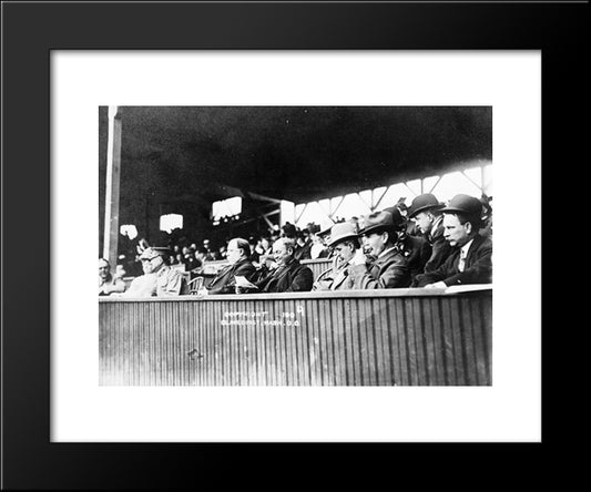 President Taft And Vice President Sherman At The Baseball Game 20x24 Black Modern Wood Framed Art Print Poster by Library of Congress