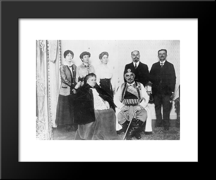 Fugitive King And Queen And Family In Their Retreat 20x24 Black Modern Wood Framed Art Print Poster by Library of Congress