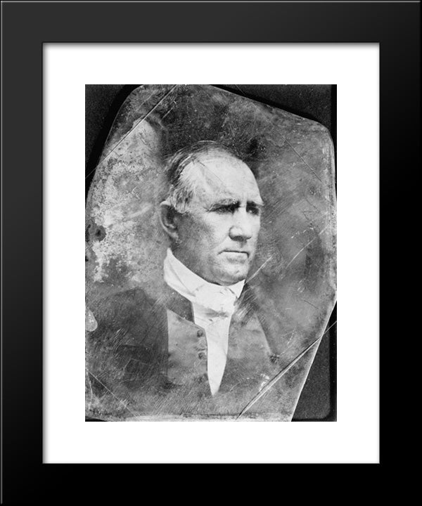 Sam Houston, Head-And-Shoulders Portrait, Three-Quarters To The Right 20x24 Black Modern Wood Framed Art Print Poster by Library of Congress