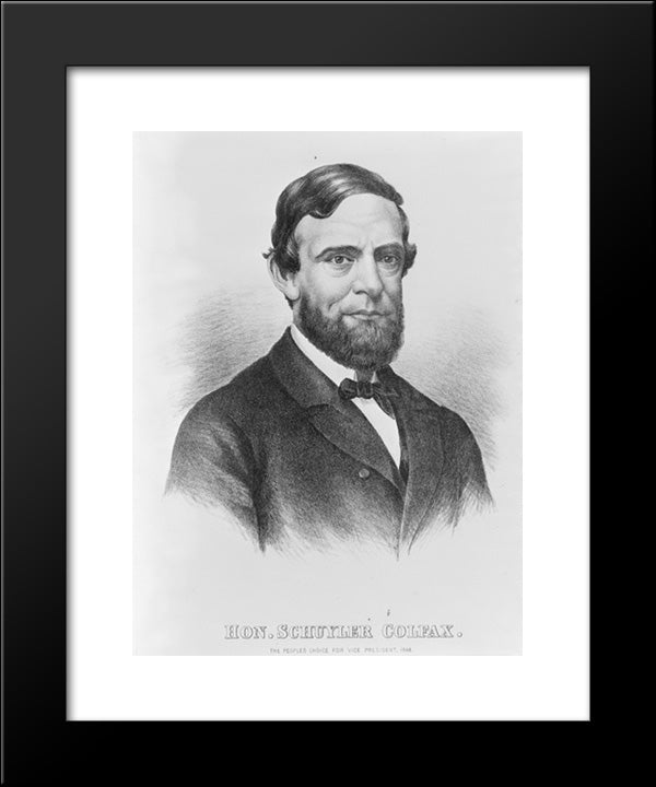 Hon. Schuyler Colfax. The Peoples Choice For Vice President, 1868 20x24 Black Modern Wood Framed Art Print Poster by Library of Congress