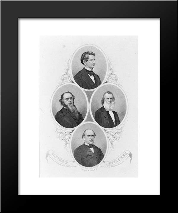 Cabinet Officers 20x24 Black Modern Wood Framed Art Print Poster by Library of Congress
