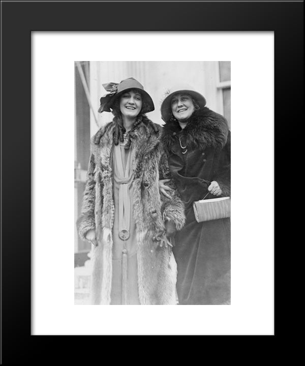 Miss Ruth Malcomson Of Phila., The Miss America Of 1924, And Her Mother, Mrs. Augusta Malcomson, At The White House Visiting President Coolidge 20x24 Black Modern Wood Framed Art Print Poster by Library of Congress