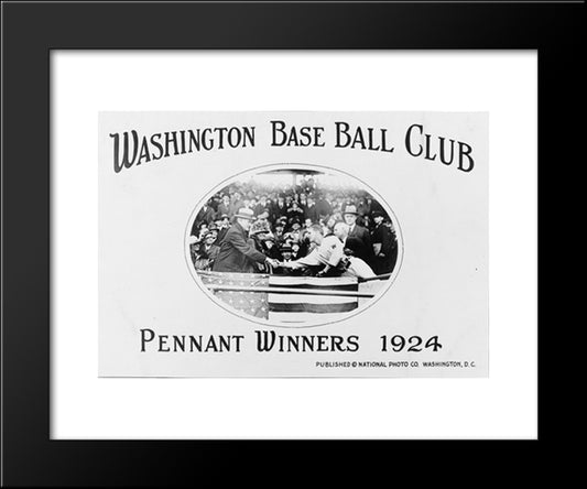 Washington Baseball Club--Pennant Winners 1924 20x24 Black Modern Wood Framed Art Print Poster by Library of Congress