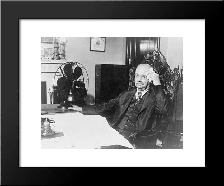 Hot Weather Cabinet, Vice President Curtis 20x24 Black Modern Wood Framed Art Print Poster by Library of Congress