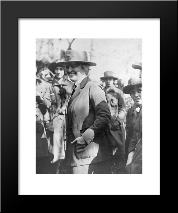 Mrs. Herbert Hoover, Wife Of The Secty Of Commerce, Is President Of The Girl Scouts Of America 20x24 Black Modern Wood Framed Art Print Poster by Library of Congress