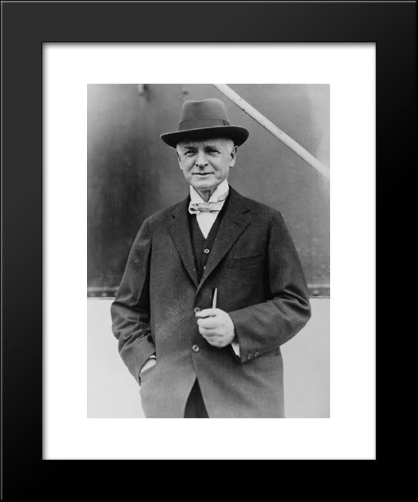 Fairfax Harrison, President Of Southern Railway, Half-Length Portrait, Standing, Facing Front, On Board Ship 20x24 Black Modern Wood Framed Art Print Poster by Library of Congress