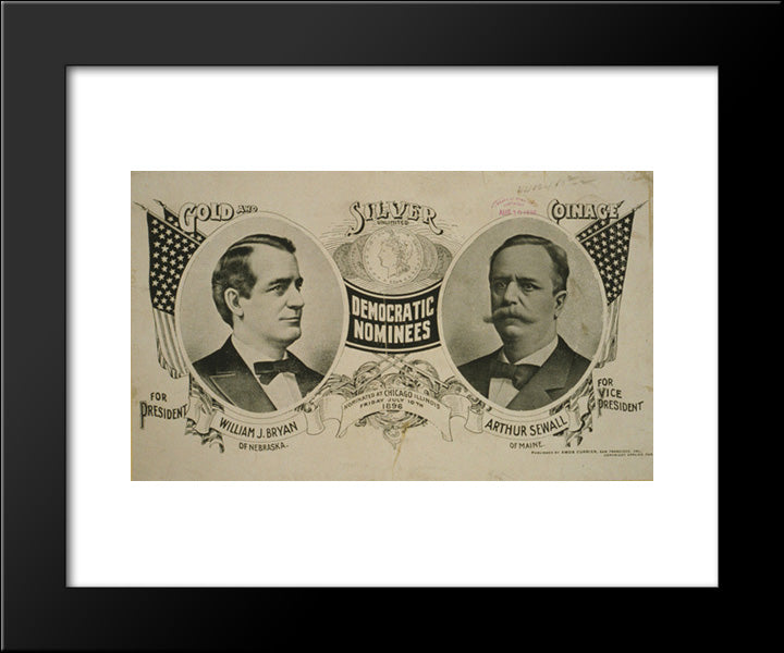 Democratic Nominees For President William J. Bryan Of Nebraska [And] Arthur Sewall Of Maine 20x24 Black Modern Wood Framed Art Print Poster by Library of Congress