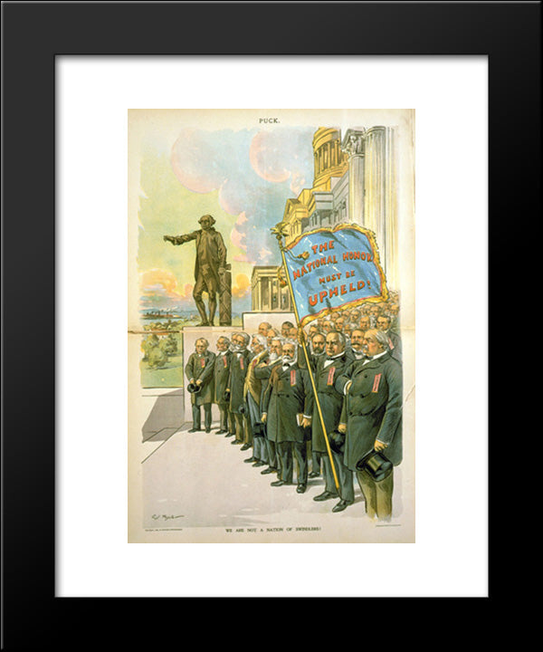 We Are Not A Nation Of Swindlers! 20x24 Black Modern Wood Framed Art Print Poster by Library of Congress