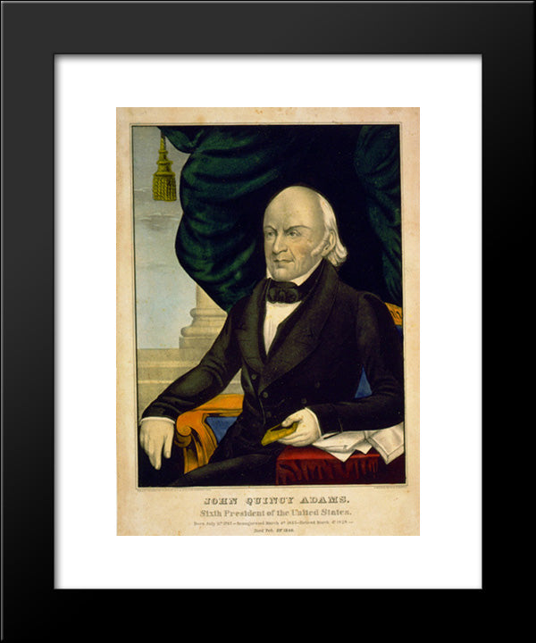 John Quincy Adams, Sixth President Of The United States 20x24 Black Modern Wood Framed Art Print Poster by Library of Congress