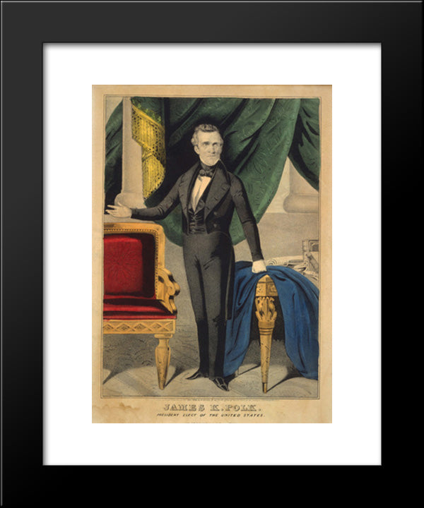 James K. Polk--President Elect Of The United States 20x24 Black Modern Wood Framed Art Print Poster by Library of Congress