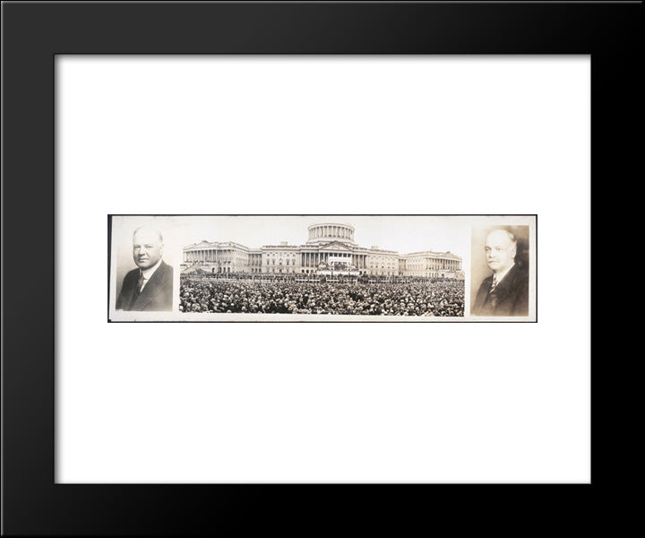 Inauguration Of President Hoover, Washington, D.C., March 4, 1929 20x24 Black Modern Wood Framed Art Print Poster by Library of Congress