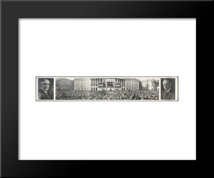 Harding Inauguration, March 4Th, 1921 20x24 Black Modern Wood Framed Art Print Poster by Library of Congress