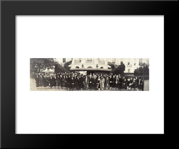 January 12, 1927. White House Reception By The President And Mrs. Coolidge 20x24 Black Modern Wood Framed Art Print Poster by Library of Congress