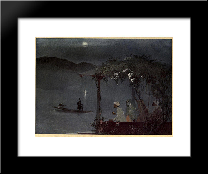 Fate And The Pleasure-Lovers 20x24 Black Modern Wood Framed Art Print Poster by Tagore, Abanindranath
