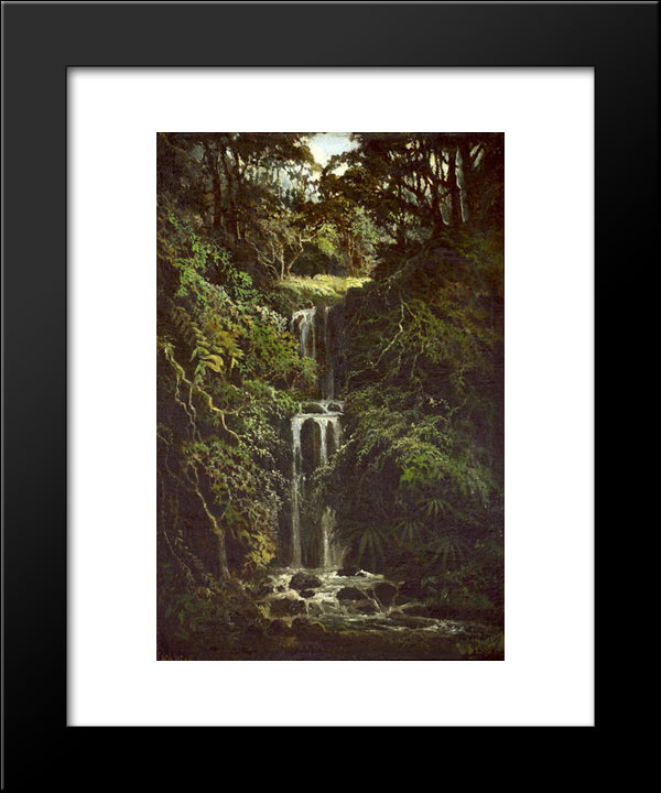 Air Terjun 20x24 Black Modern Wood Framed Art Print Poster by Suriosubroto, Abdullah