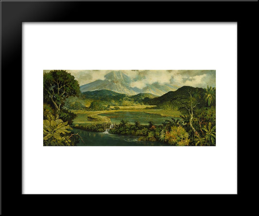 Indonesian Landscape 20x24 Black Modern Wood Framed Art Print Poster by Suriosubroto, Abdullah