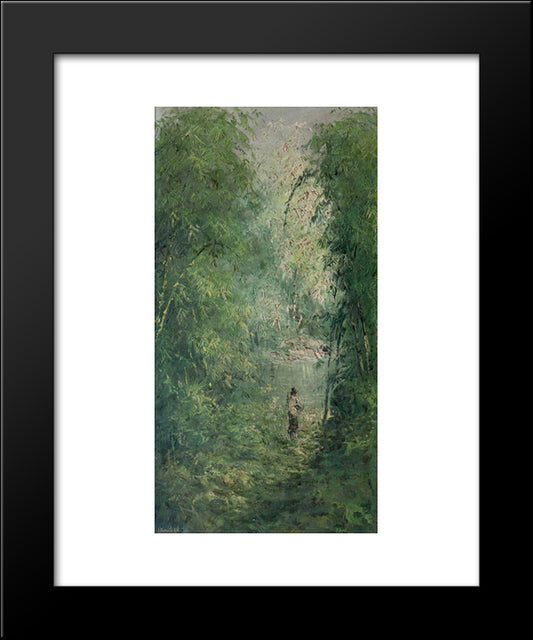 Menuju Danau 20x24 Black Modern Wood Framed Art Print Poster by Suriosubroto, Abdullah