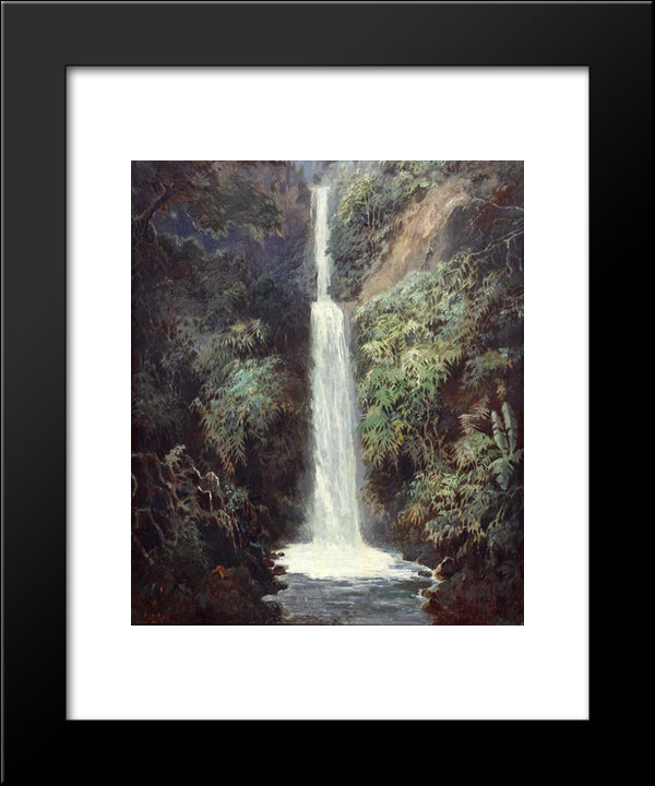 Waterfall 20x24 Black Modern Wood Framed Art Print Poster by Suriosubroto, Abdullah