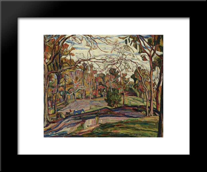 Lyrical Landscape 20x24 Black Modern Wood Framed Art Print Poster by Manievich, Abraham