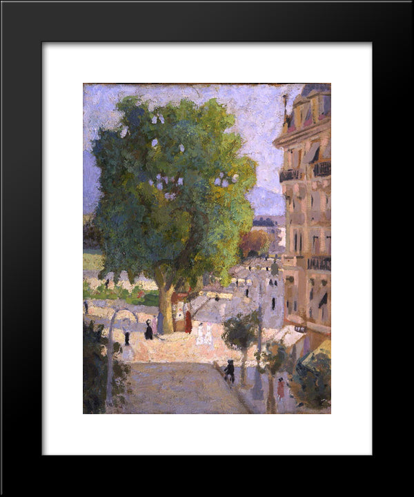 Paris Street 20x24 Black Modern Wood Framed Art Print Poster by Manievich, Abraham