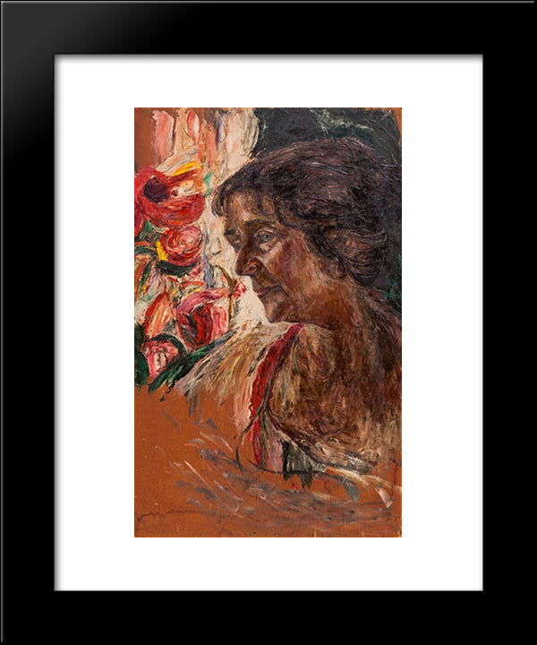 Portrait Of The Artist`S Wife 20x24 Black Modern Wood Framed Art Print Poster by Manievich, Abraham